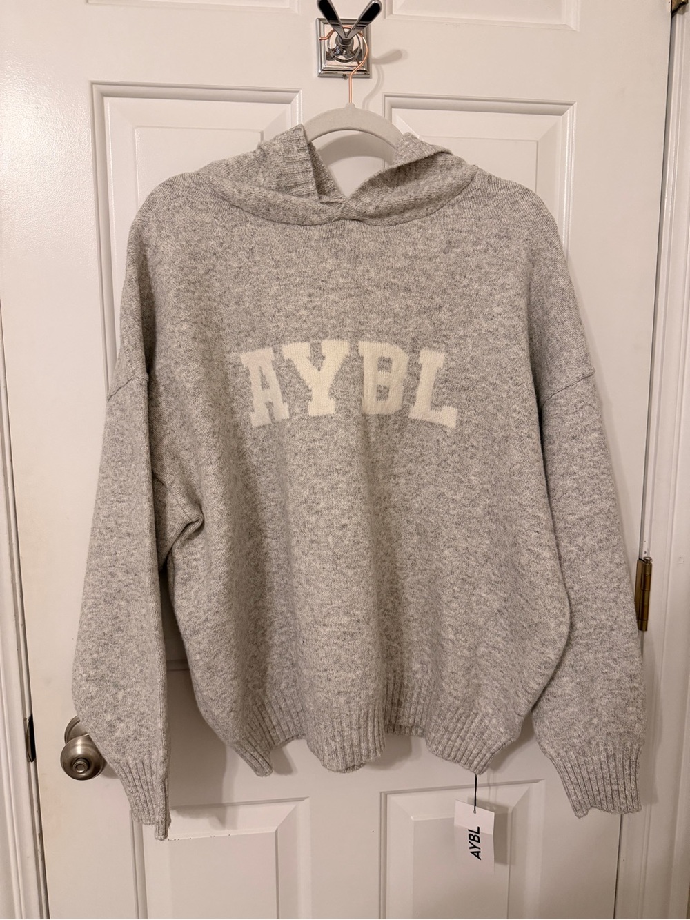 NWT AYBL Varsity Oversized Knitted Hoodie